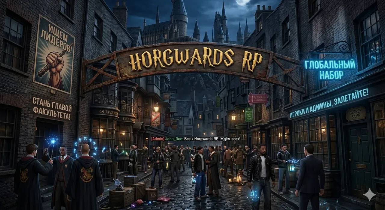 Horgwards RP | БОНУС > 10LVL, 100KK, 25000 DONATE